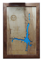 Lake Lure, NC - Laser Cut Wood Map