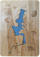Lake Milton, OH - Laser Cut Wood Map