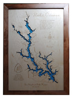 Lake Oconee, Georgia - Laser Cut Wood Map