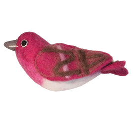 Purple Finch Felted Bird Ornament