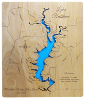 Lake Redstone, Wisconsin - Laser Cut Wood Map