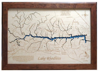 Lake Rhodhiss, North Carolina- Laser Cut Wood Map