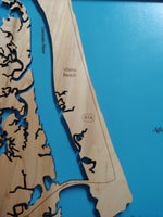 St Augustine, Florida - laser cut wood map