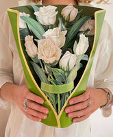 White Roses Paper Flower Bouquet