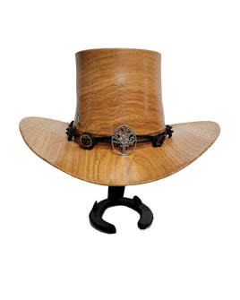 Willow Oak Cowboy Hat - Rare Wood Turned Men's Headwear