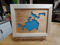 Woman Lake Chain, Minnesota - laser cut wood map