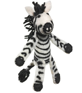 Zebra Felted Ornament