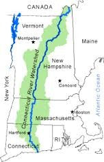 Connecticut River - Laser Cut Wood Map