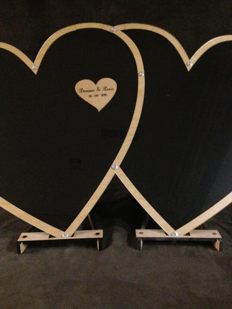 Double Heart Drop Wedding Guest Book