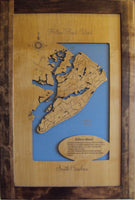 Hilton Head Island, South Carolina - laser cut wood map