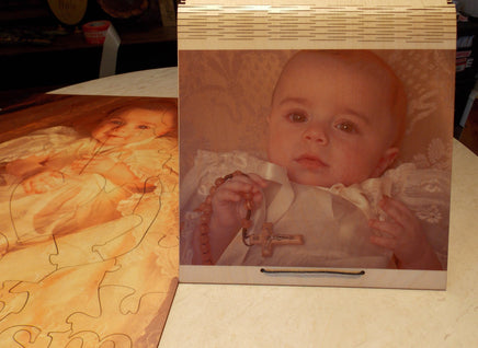 Custom Baptism Puzzle Picture Box Guest Book