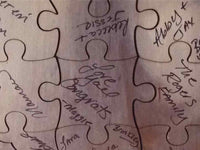 Man Hands Wedding Guest Book Box Puzzle