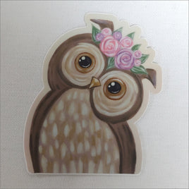 Owl Feathers on Head Weather Resistant Sticker