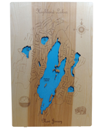 Highland Lakes, NJ - Laser Cut Wood Map