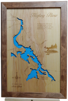 Higley Flow, New York - Laser Cut Wood Map