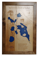 Kissimmee Chain of Lakes, Florida - Laser Cut Wood Map