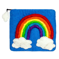 Rainbow Felted Coin Purse