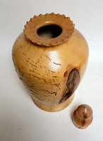 Hand Turned Butternut Cremation Urn