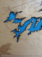 Watts Bar Lake, Tennessee - laser cut wood map